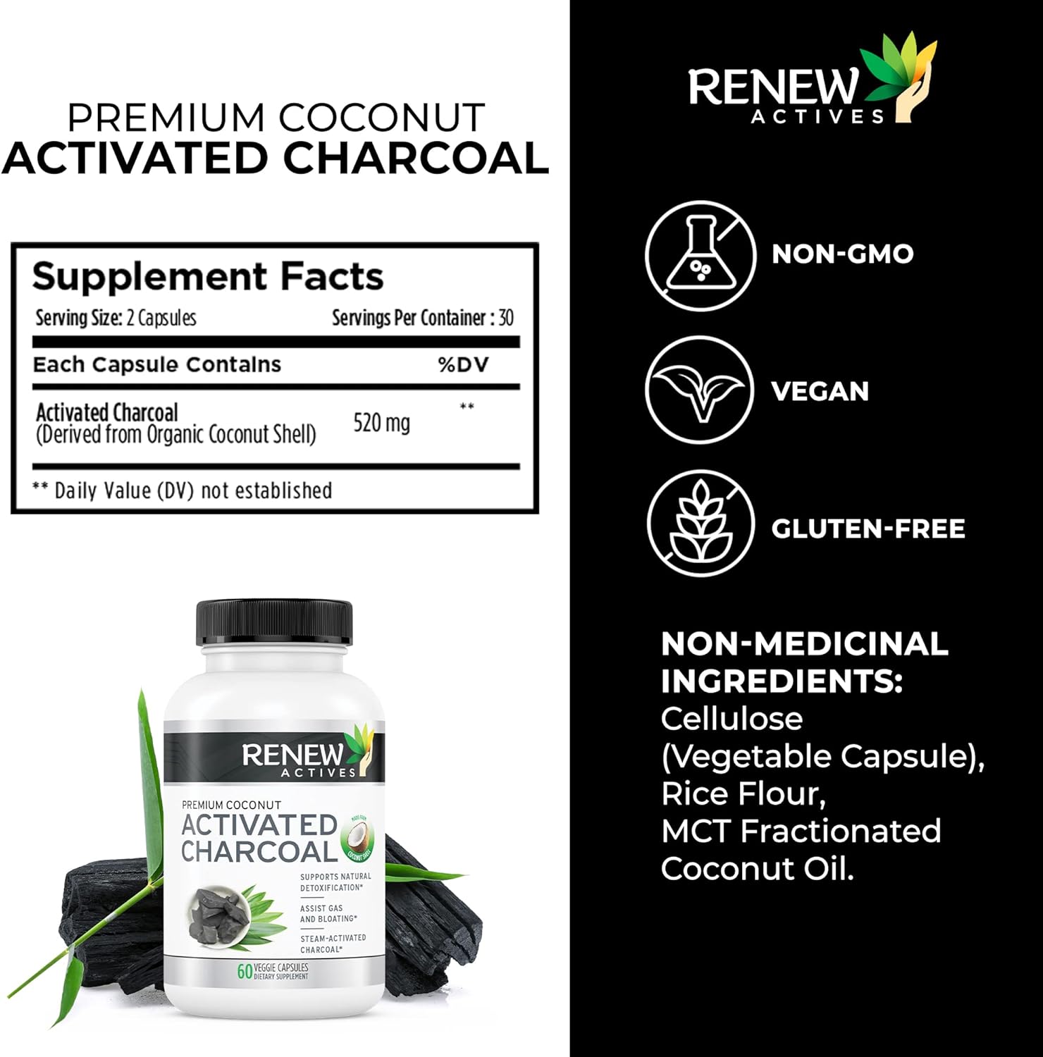 Renew Actives Activated Charcoal Capsules