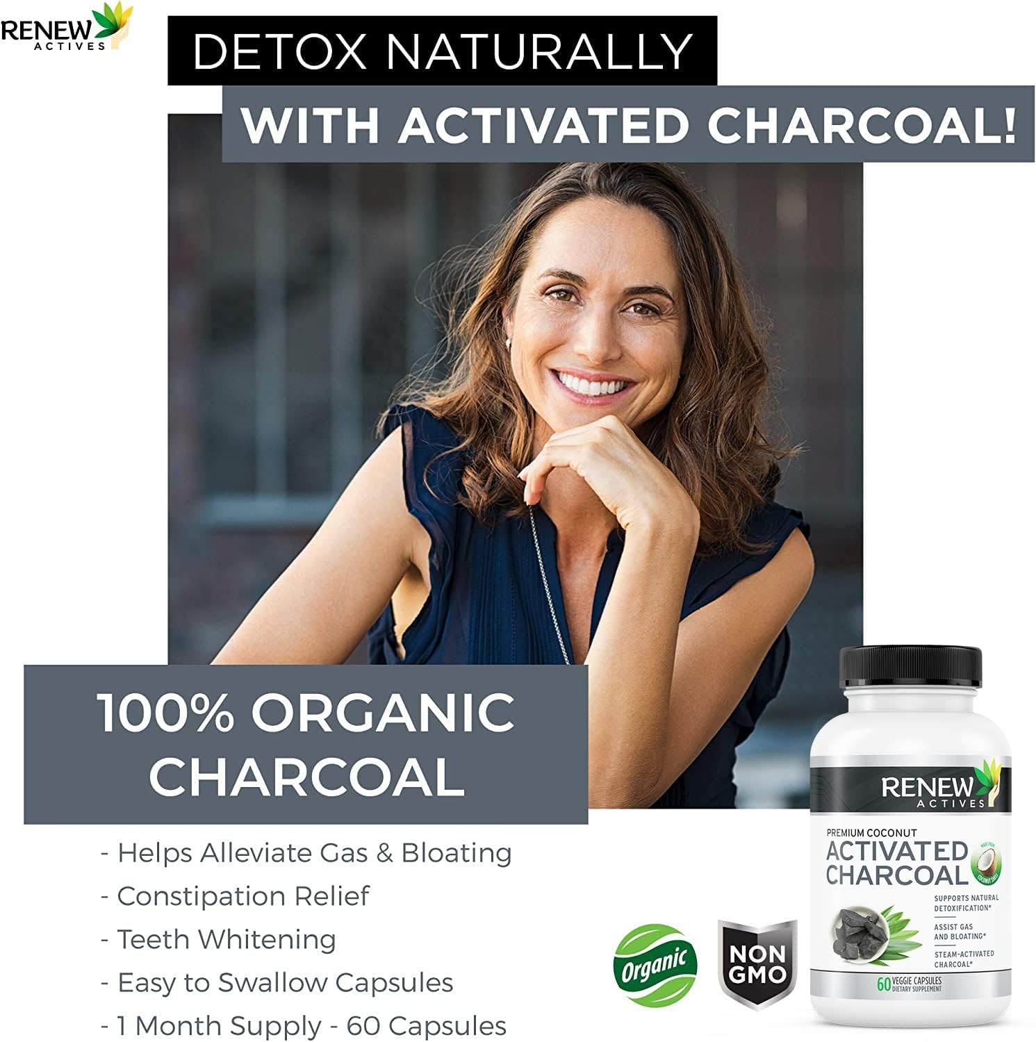 Renew Actives Activated Charcoal Capsules