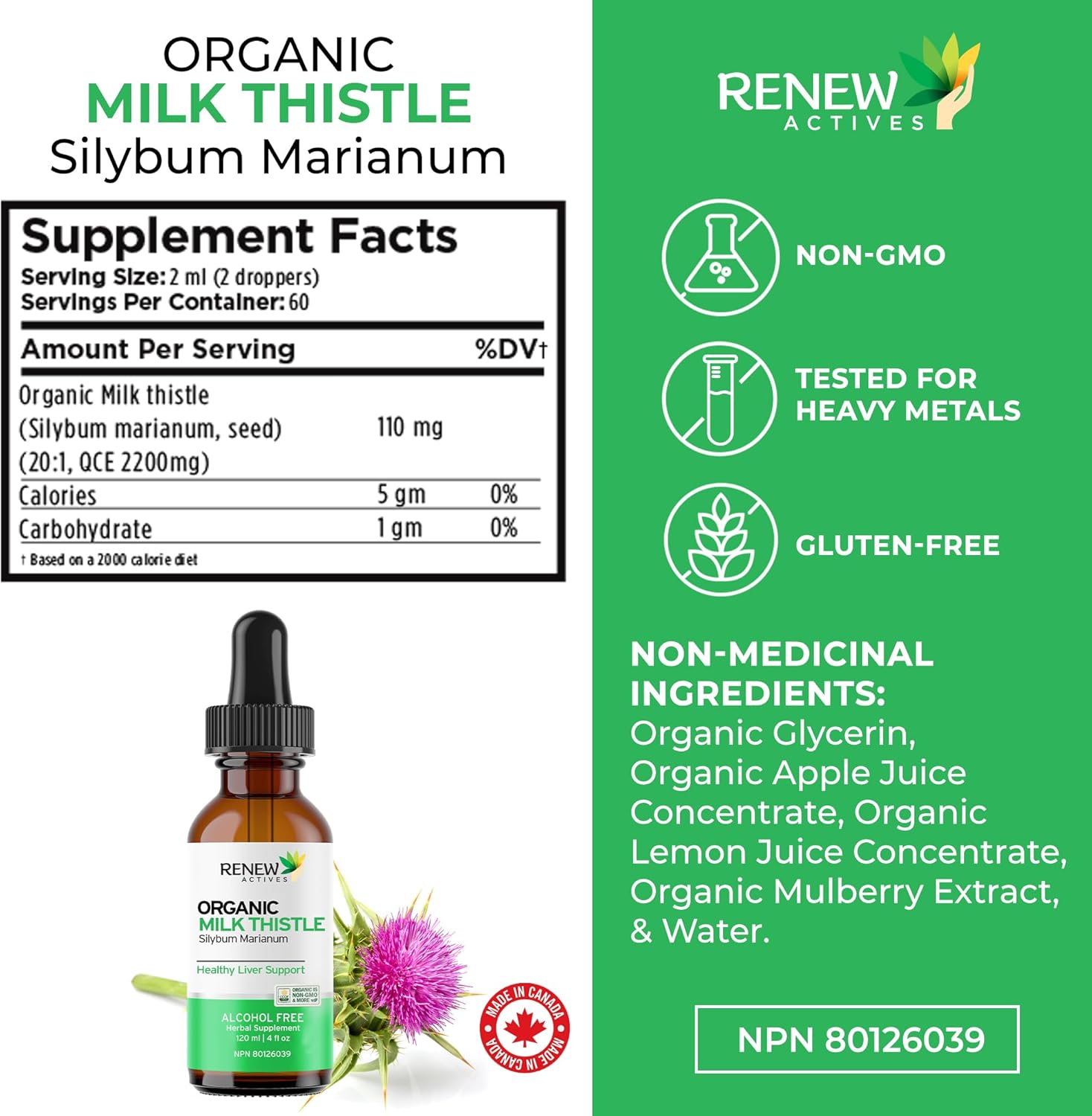 Renew Actives Milk Thistle Liquid Extract