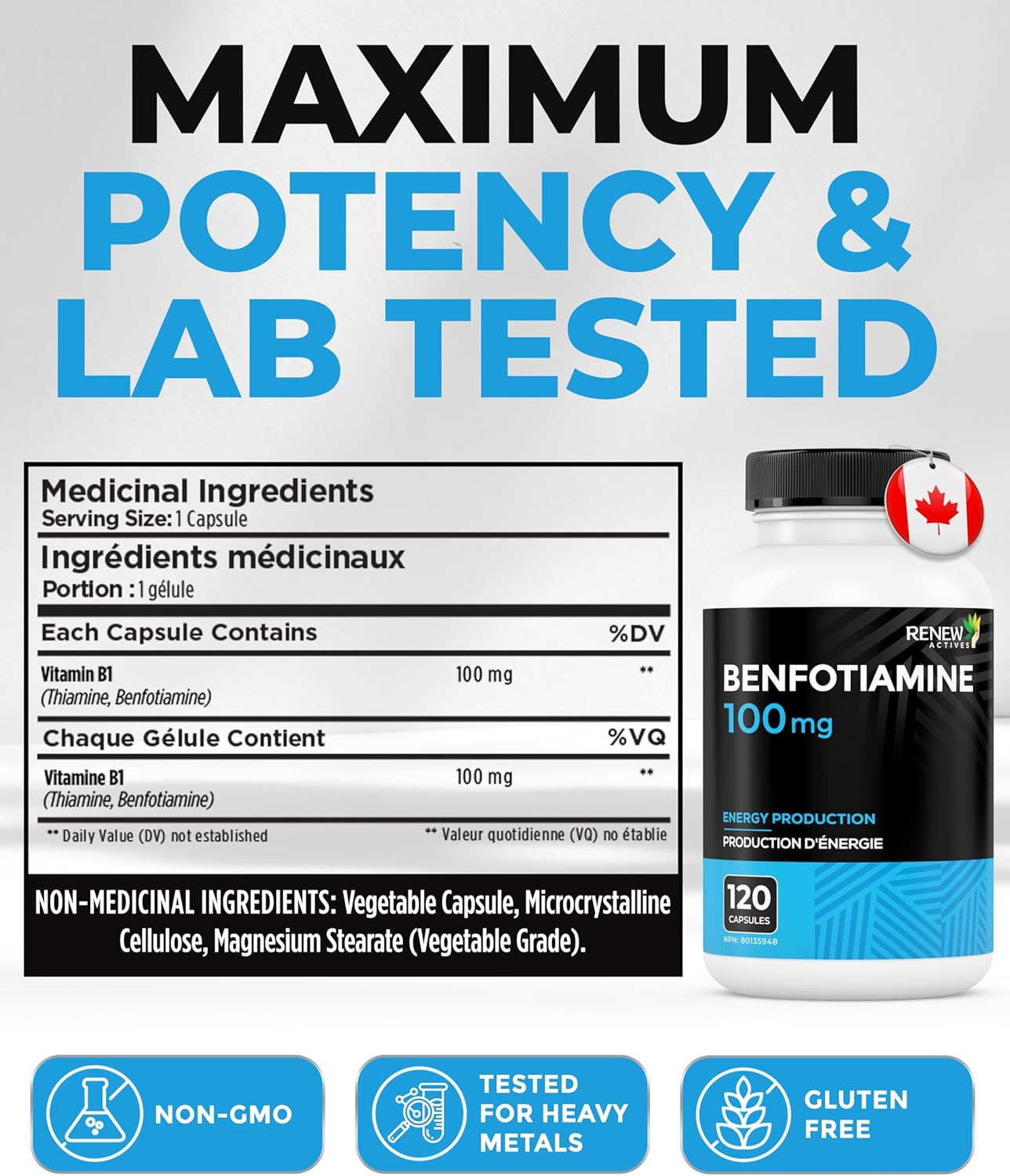 Renew Actives Benfotiamine 100mg