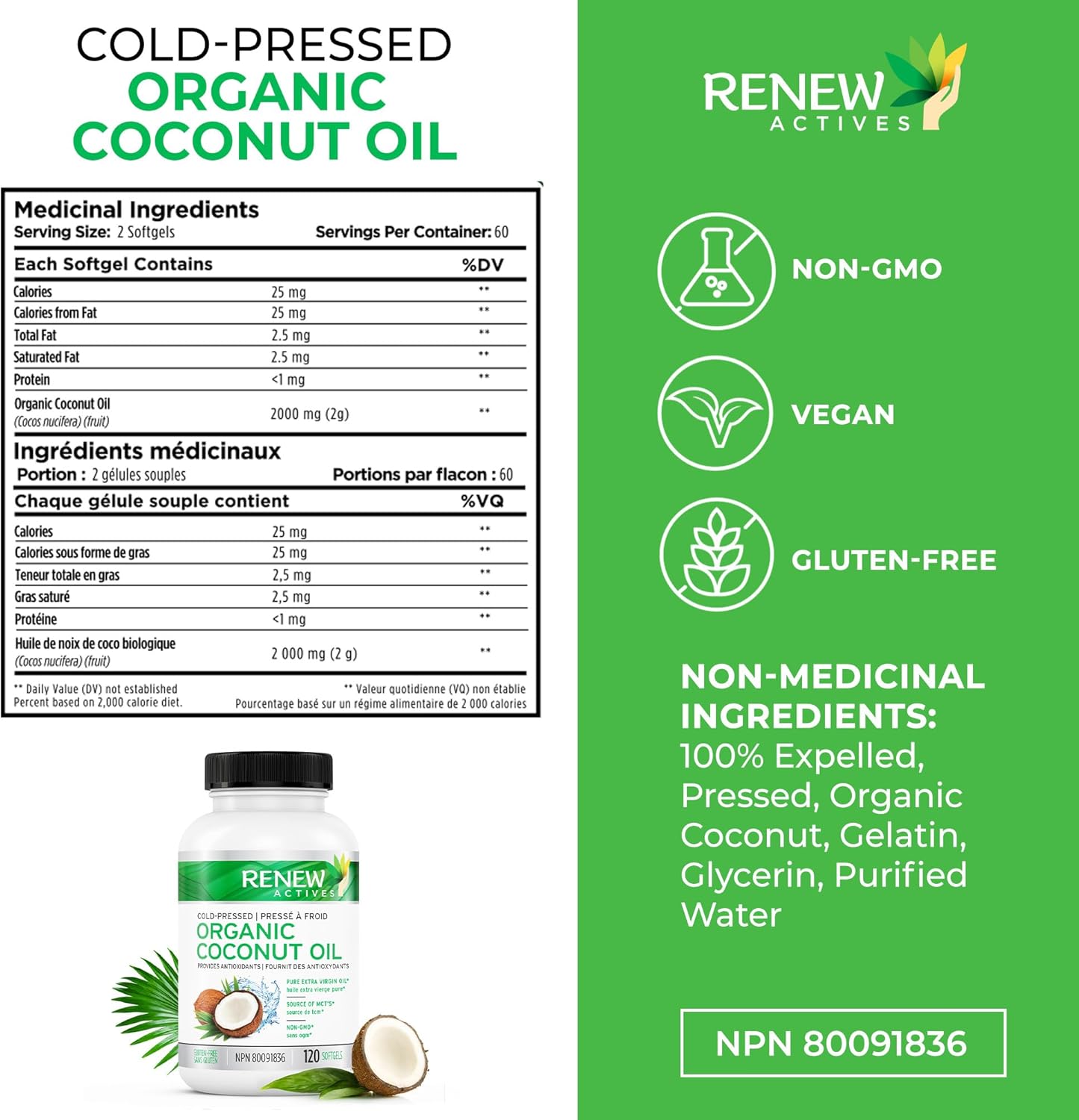 Renew Actives Coconut Oil Capsules