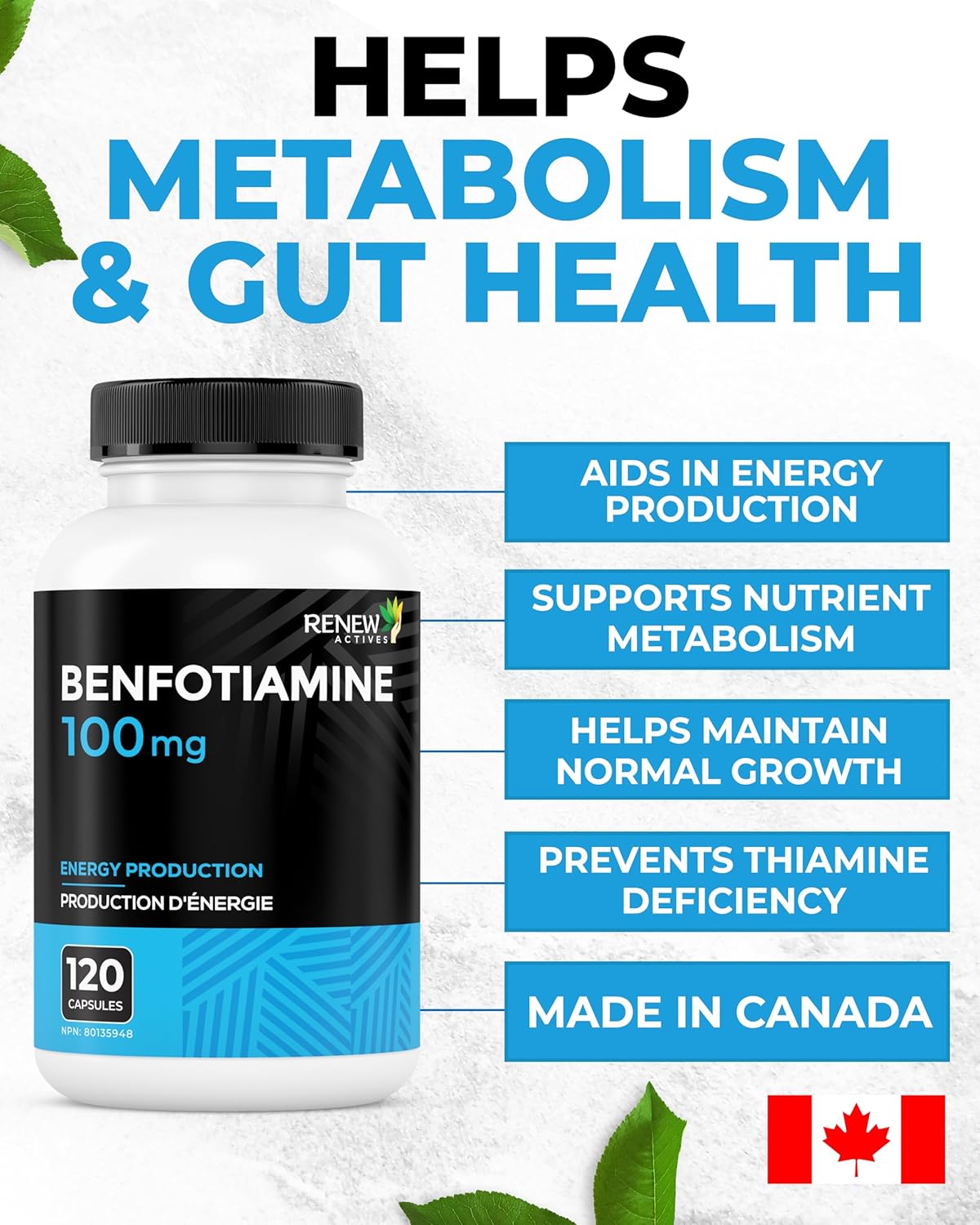 Renew Actives Benfotiamine 100mg