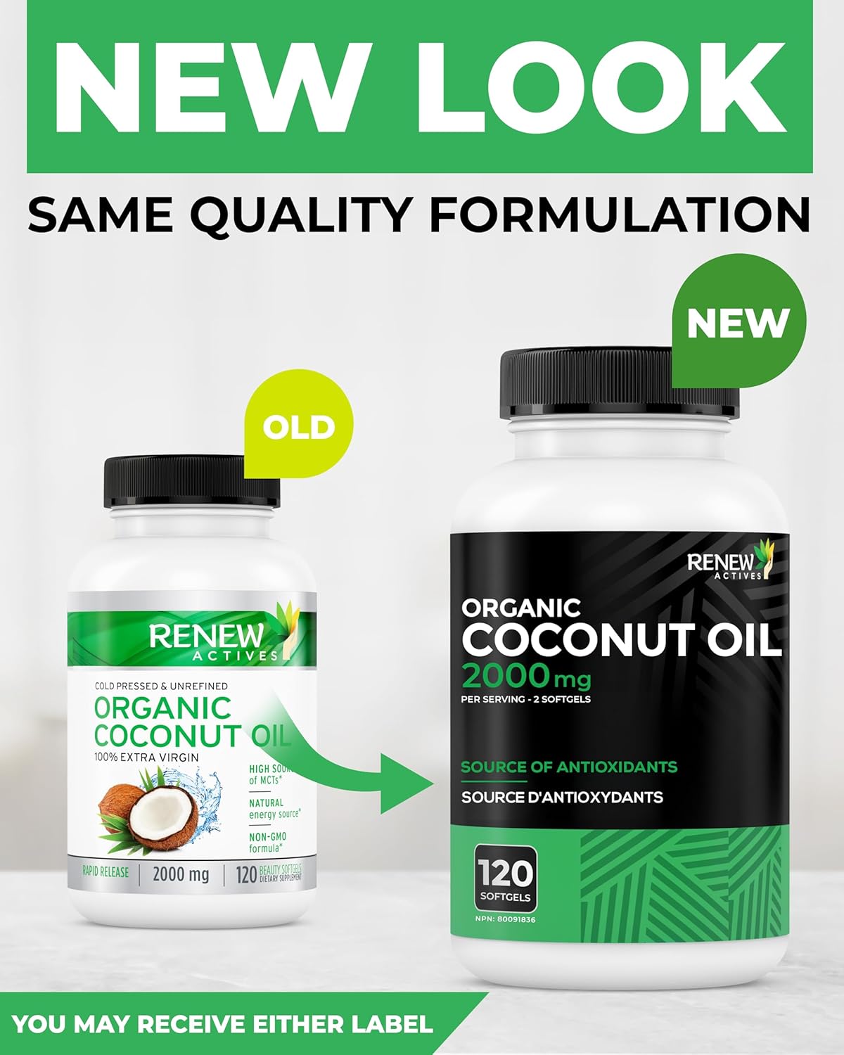 Renew Actives Coconut Oil Capsules