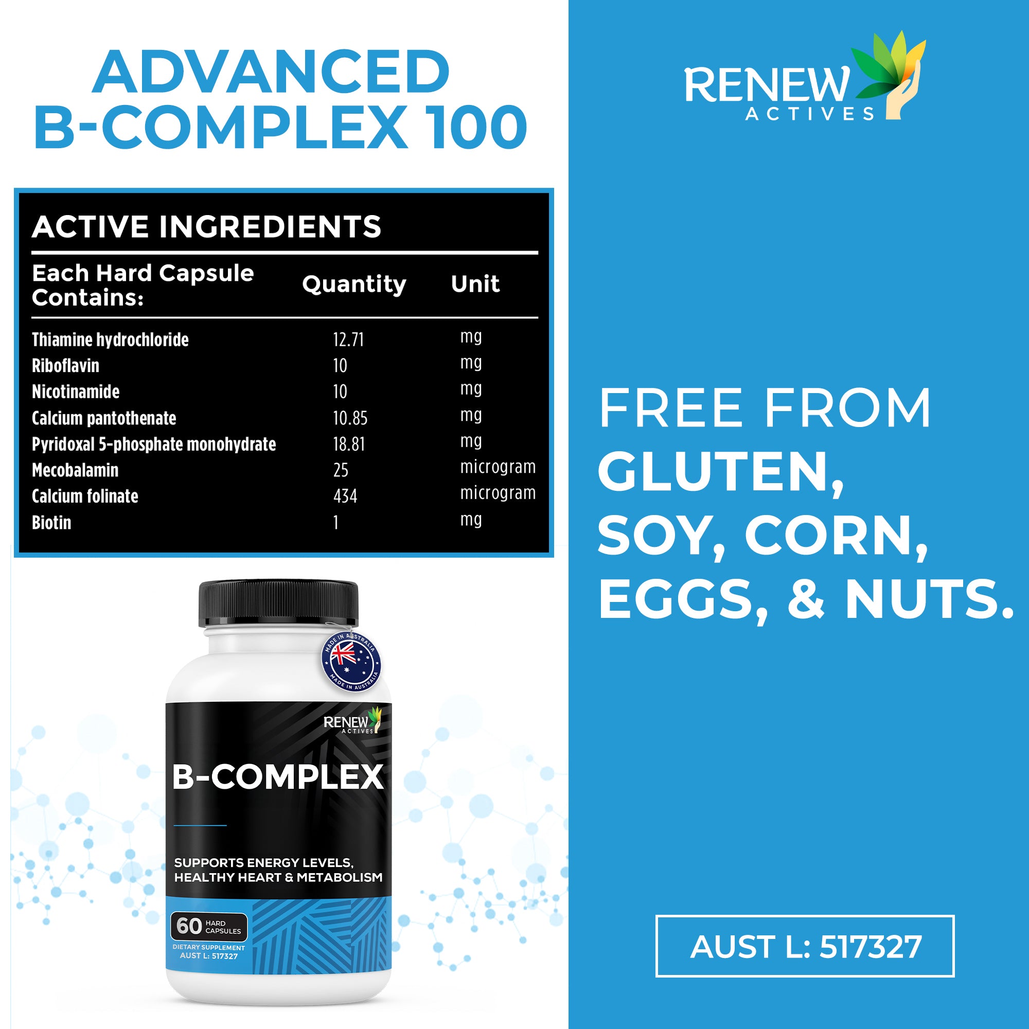 RENEW ACTIVES B-COMPLEX 60 Hard Capsules
