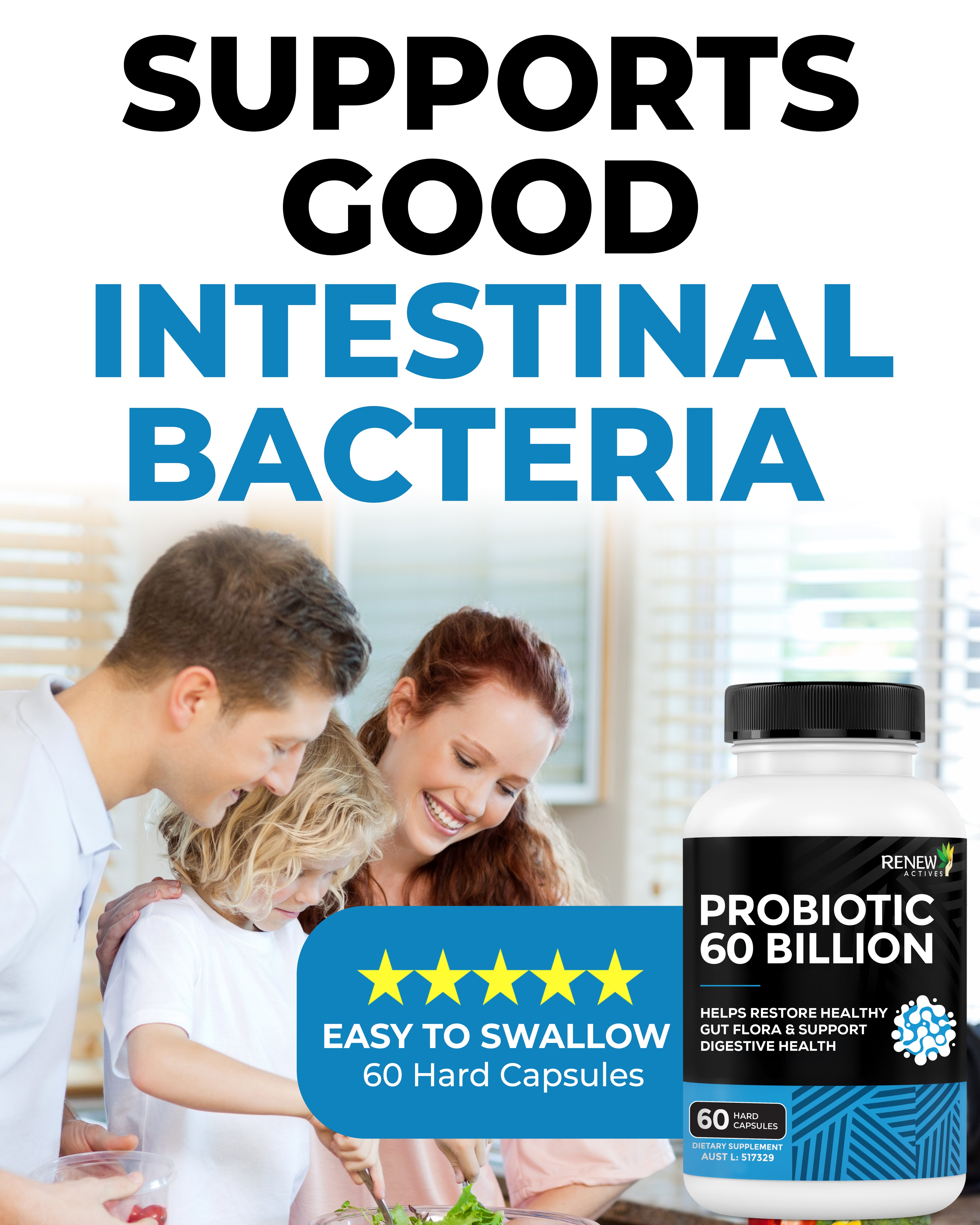 RENEW ACTIVES PROBIOTIC 60 BILLION 60 Capsules